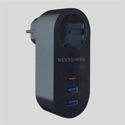 BUFFER® 2 USB,1 TYPE-C Girişli 1li Çocuk Korumalı,Isıya Karşı Dayanıklı 2500Watt Termal Akım Korumalı Priz