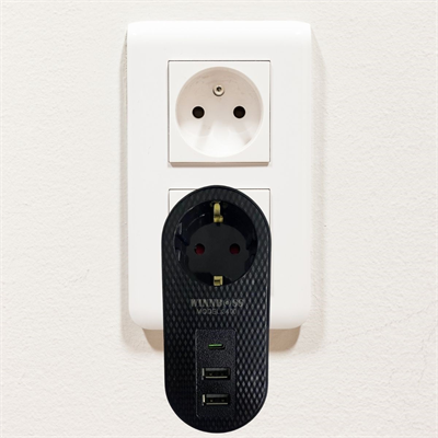 BUFFER® 2 USB,1 TYPE-C Girişli 1li Çocuk Korumalı,Isıya Karşı Dayanıklı 2500Watt Termal Akım Korumalı Priz
