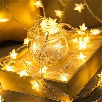 BUFFER® 20 Adet Mini Yıldız Led 5 Metre Günışığı Rengi Dekoratif Led