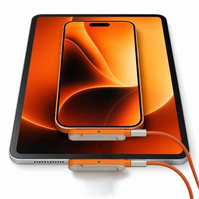 BUFFER® 240W Type-C Şarj Standı, Katlanabilir Cep Telefonu Standı, Type-C Uyumlu Şarj Kablosu Konnektörü ve Masaüstü Telefon Tutucu