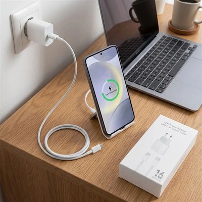 BUFFER® 25W Hızlı Şarj Adaptörü USB-C to Type-C Kablolu – PD Destekli, Süper Hızlı Şarj Cihazı