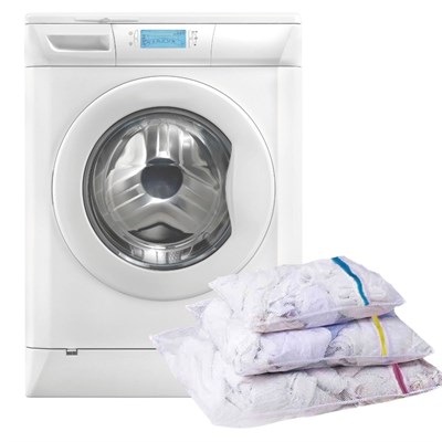 BUFFER® 3 Adet Çamaşır Yıkama Filesi Renkli Fermuarlı 3 Boy