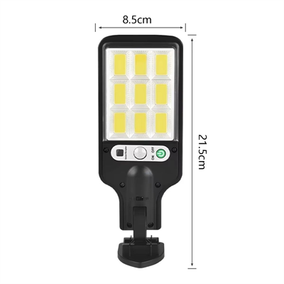 BUFFER® 3 Farklı Işık Modlu Güneş Enerjisiyle Şarj Olan Dış Mekan Uyumlu Kumandalı Solar Duvar LEDİ