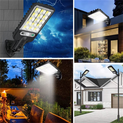 BUFFER® 3 Farklı Işık Modlu Güneş Enerjisiyle Şarj Olan Dış Mekan Uyumlu Kumandalı Solar Duvar LEDİ