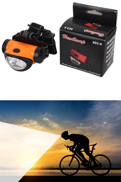 BUFFER® 3 Fonksiyonlu 6 Ledli Oynar Başlıklı Pilli Kafa Işığı Lambası