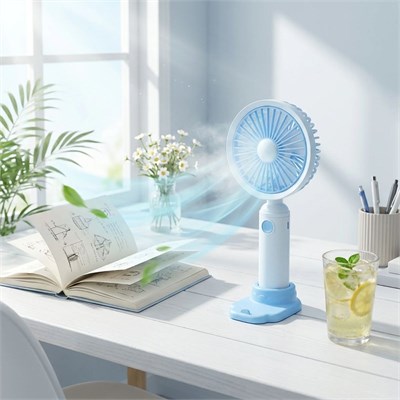 BUFFER® 3 Kademeli Masaüstü Fan – Telefon Tutuculu Özellikli Standlı Elde Taşınabilir Mini Fan  EKL29