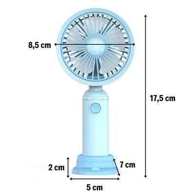 BUFFER® 3 Kademeli Masaüstü Fan – Telefon Tutuculu Özellikli Standlı Elde Taşınabilir Mini Fan  EKL29