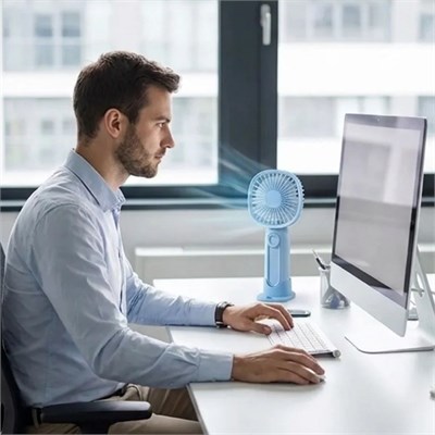 BUFFER® 3 Kademeli Telefon Tutuculu Standlı Mini Fan – Tuşu Ayı Figürlü Masaüstü ve EldeKullanılabilen Taşınabilir Fan  EKL30