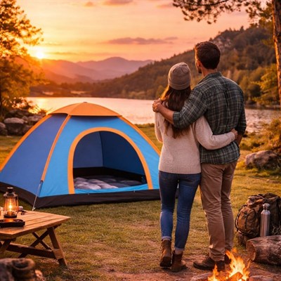 BUFFER® 3 Kişilik Yarı Otomatik Kurulum Kamp Çadırı – Suya Dayanıklı, Taşıma Çantalı Outdoor Aile Çadırı, Piknik, Plaj ve Doğa 200x150x110 cm