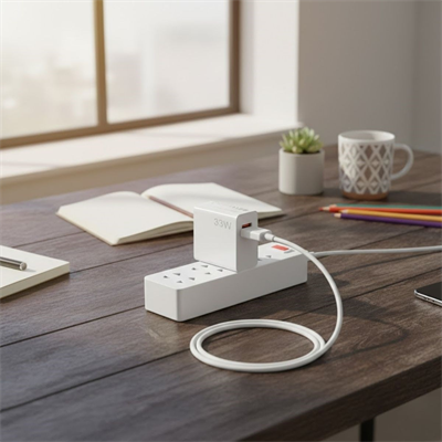 BUFFER® 33W Hızlı Şarj Adaptörü – Type-C Kablolu, USB Çıkışlı, Akıllı Şarj Destekli Duvar Tipi Şarj Cihazı