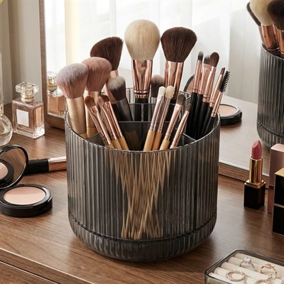 BUFFER® 360° Dönebilen Plastik Organizer – Çok Amaçlı Mutfak, Banyo ve Makyaj Malzemesi Düzenleyici, Döner Masaüstü Stand