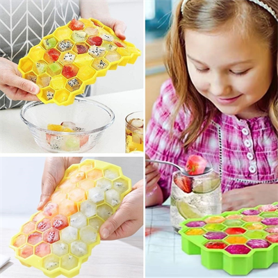 BUFFER® 37 Bölmeli Slikon Petek Şeklinde Buz Kalıbı