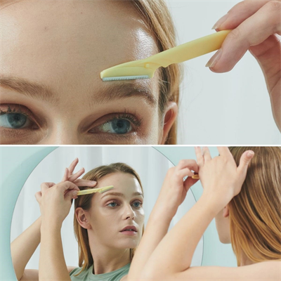 BUFFER® 3’lü Kadın Kaş Usturası Seti – Hassas Ciltler İçin Güvenli Yüz Tüy Temizleme Bıçağı