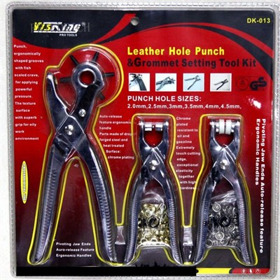 BUFFER® 3lü Kolay Kemer Deri Delik Açma Delme Aleti Delici Pensesi Delgeç Seti