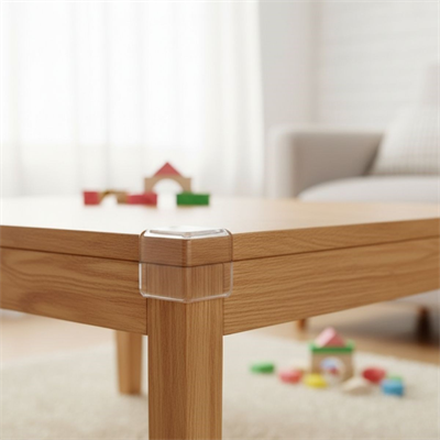 BUFFER® 4 Adet Kendiliğinden 3M Yapışkanlı Yumuşak ve Esnek Yapıda Sehpa,Masa,Dolap Köşe Koruyucu Aparat