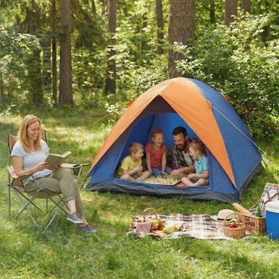 BUFFER® 4 Kişilik Manuel Kurulum Gölgelikli Kamp Çadırı – Aile, Doğa, Piknik ve Outdoor 200x200x135 cm