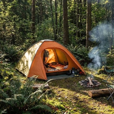 BUFFER® 4 Kişilik Yarı Otomatik Kamp Çadırı – Suya Dayanıklı, Hızlı Kurulumlu Outdoor Aile Çadırı, Doğa, Kamp ve Piknik 200x200x135 cm