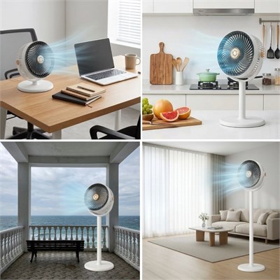 BUFFER® 5 Kademeli 4 Farklı Yükseklik Ayarlı Standlı Vantilatör – Taşınabilir Masaüstü ve Ayaklı Fan S34