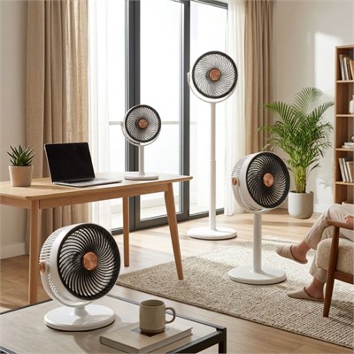 BUFFER® 5 Kademeli 4 Farklı Yükseklik Ayarlı Standlı Vantilatör – Taşınabilir Masaüstü ve Ayaklı Fan S34