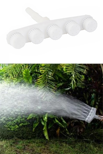 BUFFER® 5 Kafalı Peyzaj Bahçe Tarla Çim Sulama Başlığı Yüksek Basınçlı Su Püskürtücü Hortum Aparatı