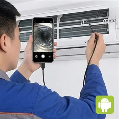 BUFFER® 5 Metre Android Telefon Uyumlu 6 LED Işıklı Su Geçirmez Endoskop / Boroskop Yılan Kamera HD