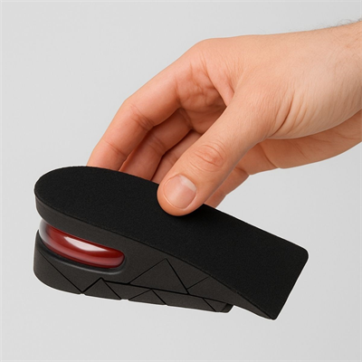 BUFFER® 5 cm Boy Uzatıcı Silikon Ortopedik Topuk Tabanlık – Yüksek Konforlu Gizli Yükseltici Ped (Unisex)