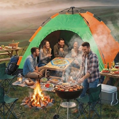 BUFFER® 6 Kişilik Otomatik Kurulum Kamp Çadırı – Outdoor Aile, Doğa, Suya Dayanıklı Hızlı Kurulum Çadır 220x250x160 cm