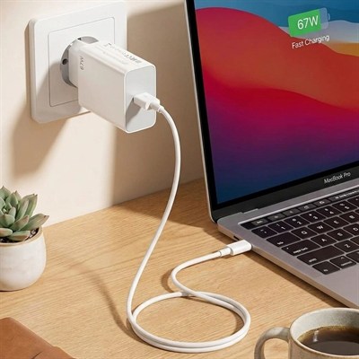 BUFFER® 67W Hızlı Şarj Adaptörü USB to Type-C – PD Destekli, Akıllı Hızlı Şarj Başlığı, Güvenli Güç Adaptörü