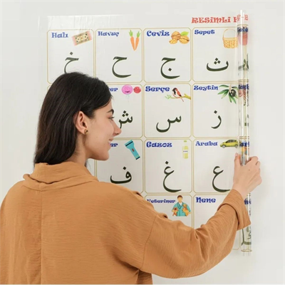 BUFFER® 70x100 cm Statik Kağıt Elif-Ba Öğrenme Tahtası