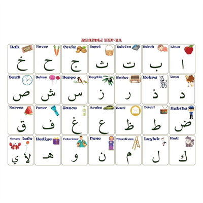 BUFFER® 70x100 cm Statik Kağıt Elif-Ba Öğrenme Tahtası