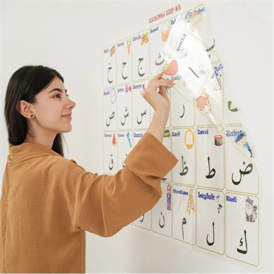 BUFFER® 70x100 cm Statik Kağıt Elif-Ba Öğrenme Tahtası