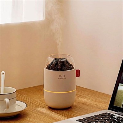 BUFFER® Ahşap Odun Ateşi Tasarımlı 280 Ml Ultrasonik Hava Nemlendirici & Aroma Difüzör – Soğuk Buhar Makinesi, Led Işıklı, Ortam Nemlendirici