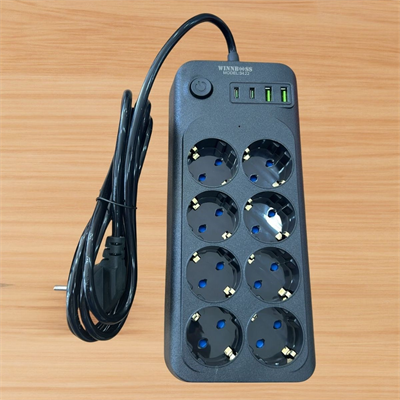 BUFFER® Akım Korumalı Termal Uzatma Kablosu – 8 Priz, 2 USB ve 2 Type-C Girişli, Güçlü Çoklu Priz