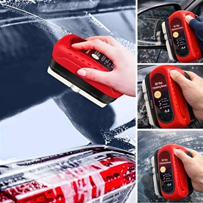 BUFFER® Araç Cam Buğu Önleyici Sünger – Ergonomik Tutacaklı Yan Ayna & İç Cam Yağ Filmi Temizleyici