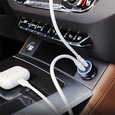 BUFFER® Araç İçi Çakmaklığa TakılanType-C ve USB Girişli 2 Portlu Hızlı Şarj Adaptörü