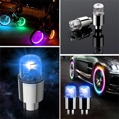 BUFFER® Araç ve Bisiklet İçin 2’li Mavi LED Hava Valfi Işık Kapakları–Gece Parlayan Lastik Lambası Sibop Kapağı