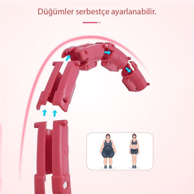 BUFFER® Ayarlanabilir Zayıflatıcı Hulahop Bel ve Karın Bölgesi İçin İnceltici Fitness Aleti Spor Çemberi