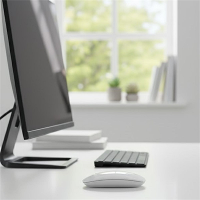 BUFFER® Beyaz Renkli Ergonomik Sessiz Kablosuz Mouse – USB Alıcılı, Ofis ve Oyun İçin Konforlu Bilgisayar Faresi MS6310