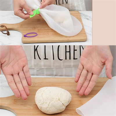 BUFFER® Büyük  Hamur Torbası  Silikon Şeffaf Hamur Yoğurma Torbası Ekmek Makarna Mantı  Hamuru Kolay
