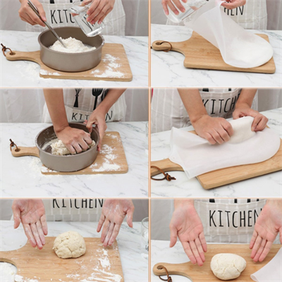 BUFFER® Büyük  Hamur Torbası  Silikon Şeffaf Hamur Yoğurma Torbası Ekmek Makarna Mantı  Hamuru Kolay