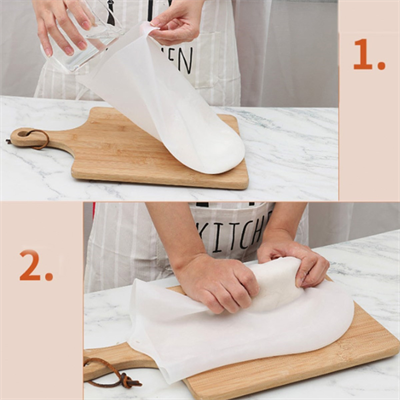 BUFFER® Büyük  Hamur Torbası  Silikon Şeffaf Hamur Yoğurma Torbası Ekmek Makarna Mantı  Hamuru Kolay