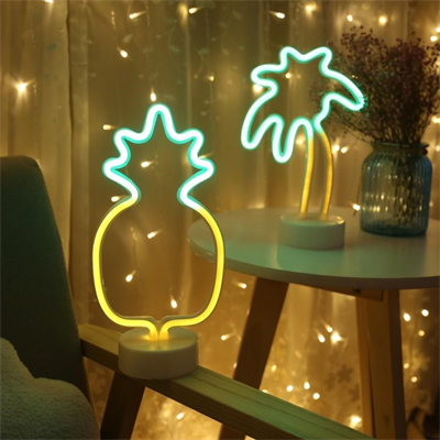BUFFER® Dekoratif Ananaslı Neon Led Masa Ve Gece Lambası Hediyelik Lamba