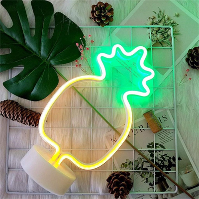 BUFFER® Dekoratif Ananaslı Neon Led Masa Ve Gece Lambası Hediyelik Lamba