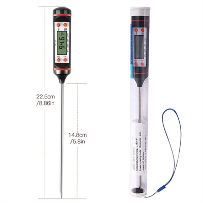 BUFFER® Dijital Gıda Termometresi Süt,Et,Yoğurt Mayalama,Mama Derecesi Ölçer Gıda Termometresi