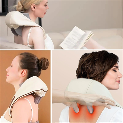 BUFFER® Elektrikli Boyun ve Sırt Masaj Aleti Kablosuz Boyun ve Omuz Yoğurma Masaj Yastığı