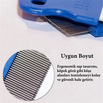 BUFFER® Evcil Hayvan Kedi Köpek Pire Tarağı ve Köpek Gözyaşı Lekesi Tarağı