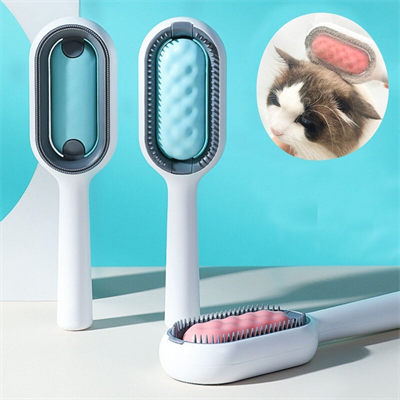 BUFFER® Evcil Hayvanlar İçin Çift Taraflı Pet Fırçası Nemli Tüy Tarama Tarağı