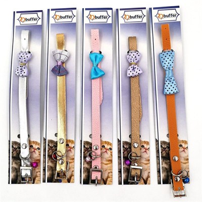 BUFFER® Fiyonklu Kedi Tasması Papyonlu Kedi Köpek Boyun Tasması