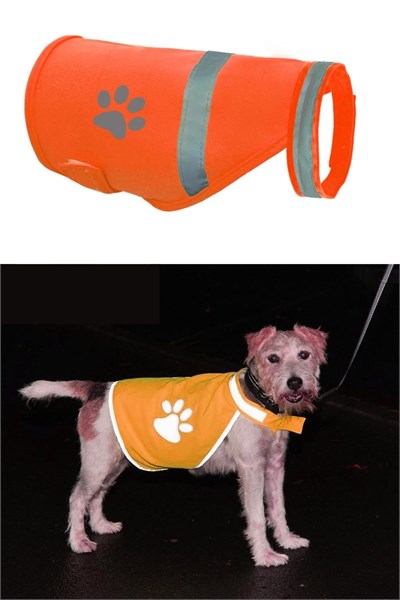 BUFFER® Gece Görüşlü Reflektör Kumaşlı Cırt Cırtlı Köpek Yeleği Medium