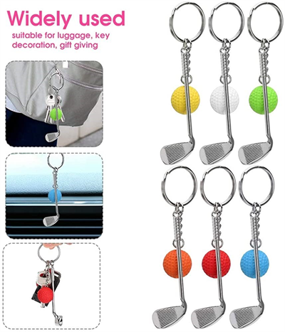 BUFFER® Gerçekçi Golf Tasarımlı Şık Anahtarlık Kolye Çanta Süsü Golf Keychain